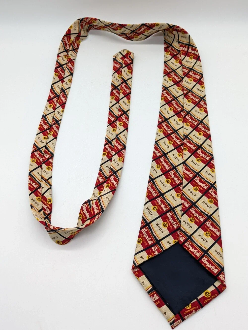 Vintage Campbell's Soup Can Red Yellow Novelty Tie